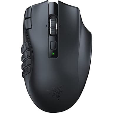 Razer Naga V2 HyperSpeed - Mouse da Gioco MMO Wireless Ergonomico (19 Pulsanti Programmabili, Hyperspeed 2,4 GHz, Fino a 250 Ore Di Durata Della Batteria, Sensore Ottico Focus Pro 30K) Nero