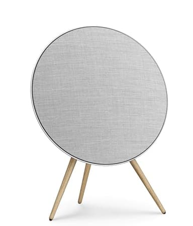 Bang & Olufsen Beosound A9 (5a gen) - Altoparlante Wi-Fi per uso domestico, autoportante, con gambe in legno di rovere, per un suono raffinato che riempie la stanza - Naturale Alluminio
