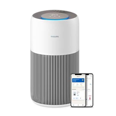 Purificatore d'Aria Philips Serie 2200, HEPA NanoProtect + Filtro a Carboni Attivi, CADR 400m³/h per ambienti fino a 140m², utile contro allergie, Ultra-silenzioso, Filtro intelligente (AC2210/10)