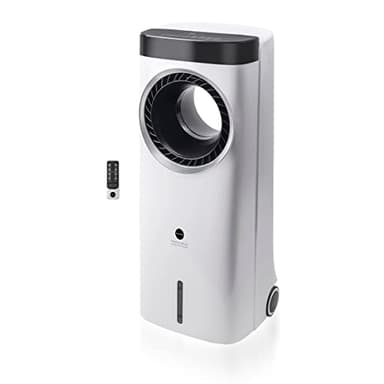 MACOM, Raffrescatore evaporativo senza pale con ventilatore centrifugo, Flusso D'Aria 7 m3/min, Enjoy & Relax 984 Bladeless Cyclone