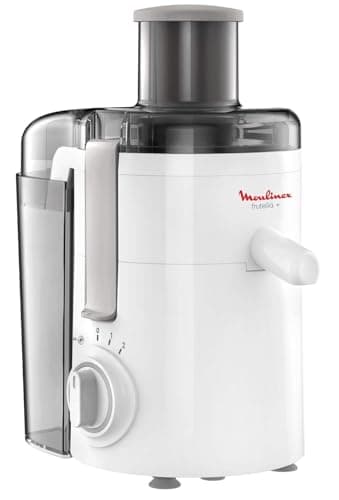 Moulinex Frutelia + Centrifuga, Ampia Apertura, Facile da Pulire, 2 Velocità e Modalità Pulse, 350 W, Prestazioni Elevate, Semplice e Intuitivo, Bianco, JU3701