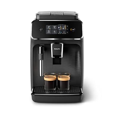 Philips Serie 2200 Macchina per Espresso Automatica - 2 Caffè, Display Touch, Montalatte Classico, Macinacaffè in Ceramica, Nero Opaco (EP2220/10)