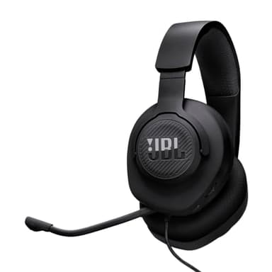 JBL Quantum 100M2 Cuffie Gaming Over Ear con Filo, JBL QuantumSOUND Signature e Jack per Cuffie da 3,5 mm, Compatibilità Multi-Platform, Microfono Rimovibile, Opzione Mute, Nero