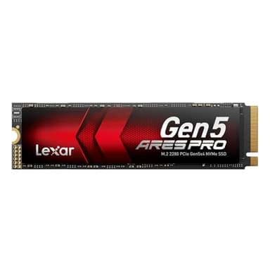Lexar ARES PRO SSD 1TB PCIe Gen5 NVMe M.2 SSD Interno Gaming, Fino a 14.000 MB/s di lettura, per applicazioni AI, gaming AAA, modifica video, compatibile con PC, laptop & PS5