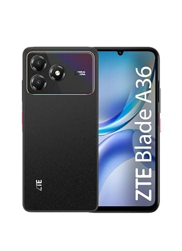 ZTE Blade A36 Smartphone 4G, Memoria 64GB, RAM 12GB (4GB+8GB memory fusion), Batteria 5000mAh, Fotocamera 8Mpx con AI, Android 15, Nebula Black