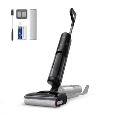 DREAME H12 Pro FlexReach Aspirapolvere Lavapavimenti, Design Piatto a 180°, 5 Min di Asciugatura, Aspirazione da 18.000 Pa, Pulizia del rullo a 90°C, 50 Min di pulizia continua