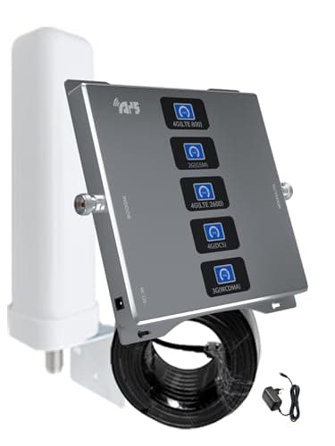 Ripetitore Segnale Cellulare 4G 3G 2G, Amplificatore GSM LTE WCDMA,800/900/1800/2100/2600MHz (argento)