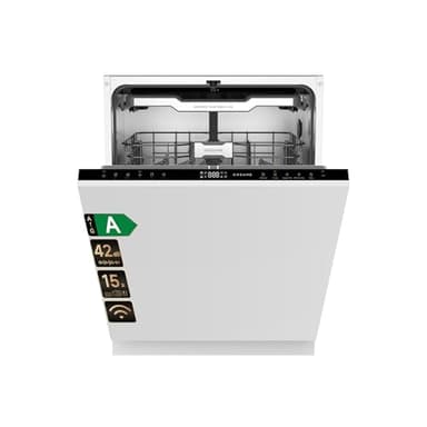 DREAME DZ60 Pro Lavastoviglie da Incasso 60cm con Frontalino, 15 Coperti, Controllo Smart, Braccio Irroratore FlexWing, Pulizia Profonda a 75 °c, Doppia Asciugatura Lavastoviglie Libera Installazione