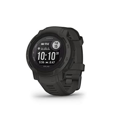 Garmin Instinct 2 Solar, Smartwatch, 45mm, Rugged design, Ricarica solare, Autonomia infinita, +30 app multisport, GPS, Cardio, SpO2, Pay, Connect IQ (Graphite) (Ricondizionato)