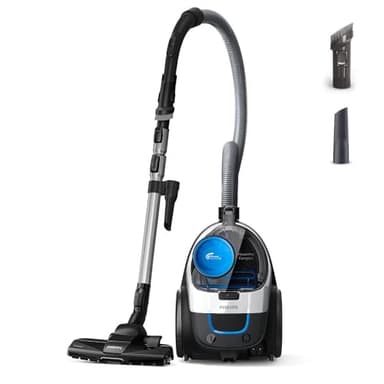 Aspirapolvere senza sacco Philips PowerPro Compact – Leggero, Potenza di Aspirazione 900 W, Bocchetta TriActive Per Pavimenti Duri e Tappeti, Filtro HEPA H13 Antiallergico, PowerCyclone 5 (FC9332/09)