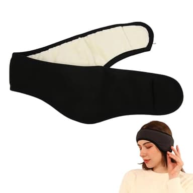 Agatige Fascia Insonorizzata per Dormire, Cuffie Antirumore per Dormire, Tappi per Dormire Invernale Cuffie Antirumore Fascia Antirumore per Dormire per Donne, Uomini E Donne(Nero)