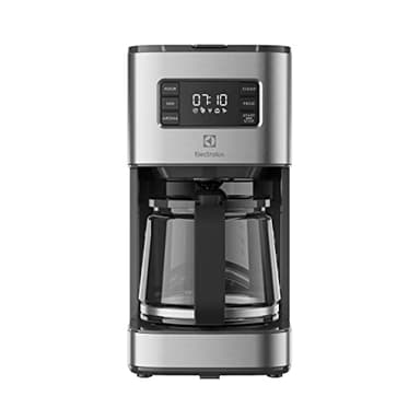 Electrolux Create 5 E5CM1-6ST, Macchina da Caffè Americano, Selezione Aroma e Timer Programmabile, Caraffa Isotermica 1,38 L, Spegnimento Automatico, 1000 W, Acciaio Inox