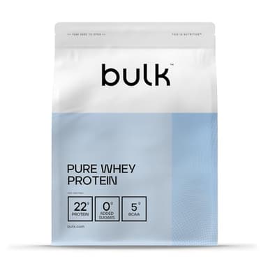 Bulk Pure Whey Proteine in Polvere | Cioccolato Caramello | 22g Proteine e 5g BCAA per dose | Basso contenuto di zuccheri | Supporta la crescita e il recupero muscolare | Facile da miscelare | 500g