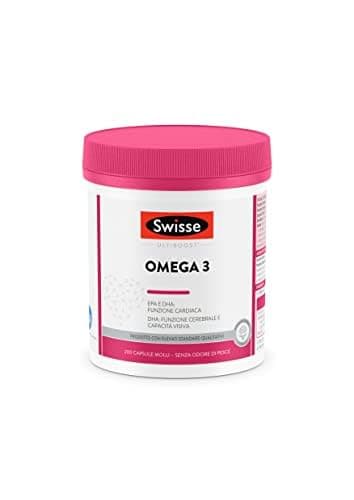 SWISSE - Integratore Omega 3 IFOS 5 Stelle, 200 Capsule Molli, Integratori con 1500mg Olio di Pesce e Vitamina E, 233mg EPA 135mg DHA per Dose, Supporta la Funzione Cerebrale e Cardiaca, Made in Italy