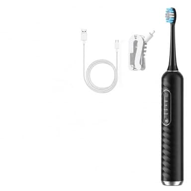 Spazzolino elettrico con idropulsore – Kit 2 in 1 per la pulizia dei denti, spazzolino elettrico e filo interdentale, spazzolino da denti con 3 modalità di pulizia, design portatile con filo