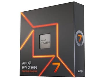 Processore AMD Ryzen 7 7700X (scheda grafica integrata Radeon, 8 cores/16 threads, 105W DTP, AM5 Socket, 40MB cache, Boost di Frequenza fino a 5.4 GHz max, senza ventole)