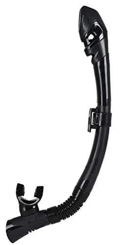 SEAC Fast Dry, Snorkel con Dry Top e Valvola di Scarico Unisex Adulto, Nero, Taglia Unica