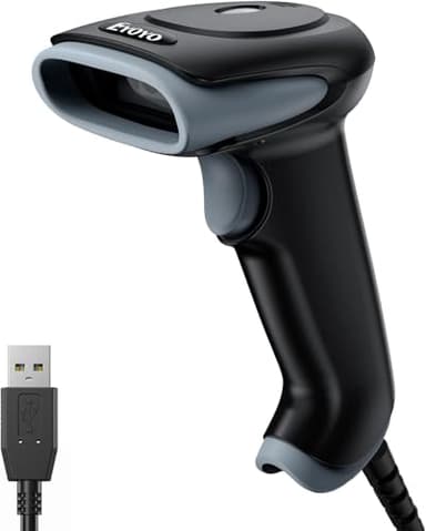 Eyoyo 2D Barcode Scanner, Lettore di Codici a Barre QR con Scansione dello Schermo, Portatile Scanner di Codici a Barre Cablato con Cavo USB per Supermercati Farmacie Biblioteche Negozi