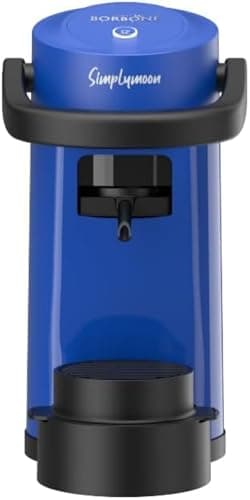 CAFFÈ BORBONE Macchina Caffè a Cialde, Simplymoon, Blu, caffè espresso, Compatibile con Cialde E.S.E 44mm