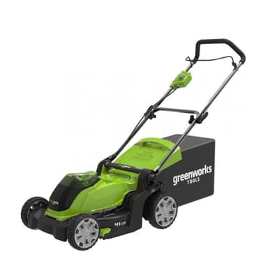 Greenworks G40LM41 Tagliaerba a Batteria per Prati Fino a 500m², Ampiezza di Taglio 41cm, Sacca da 50L, SENZA Batteria 40V e Caricabatterie, Garanzia 3 Anni