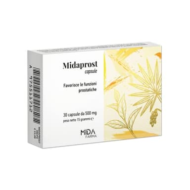 MIDAPROST Capsule | Serenoa Repens (Saw Palmetto) 320 mg, Tè Verde e Magnesio | Per trattamento e prevenzione di Prostata Ingrossata, Ipertrofia Prostatica Benigna e Prostatite | 30 Capsule