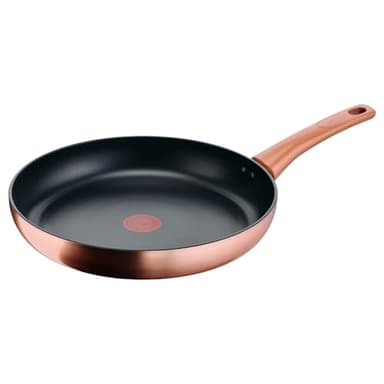 Lagostina Rosé, Padella Antiaderente Ø 30 cm, Rivestimento Titanium, Indicatore di Calore Thermo-Signal, Manico Rivettato, Compatibile con Induzione, Colore Oro Rosa