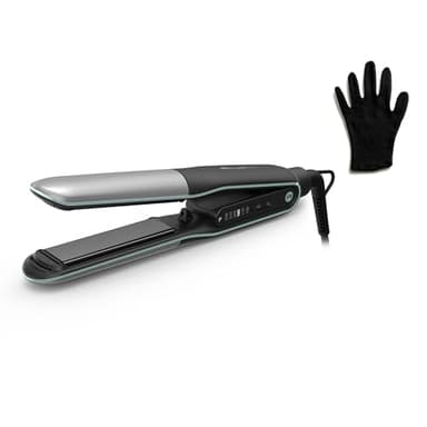 Rowenta Thermostyle 2-in-1, Piastra per Capelli in Titanio con Design Ergonomico Arrotondato, Tecnologia Ionica e Rivestimento in Ceramica per Stryling Lisci, Ricci e Mossi, SF7120
