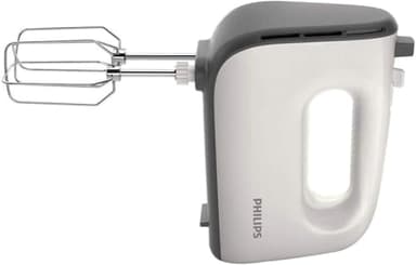 Philips 5000 Series Mixer, 450 W, 5 Velocità + Turbo, Facile Montaggio delle Fruste, Grigio/Cashmere (HR3741/00)