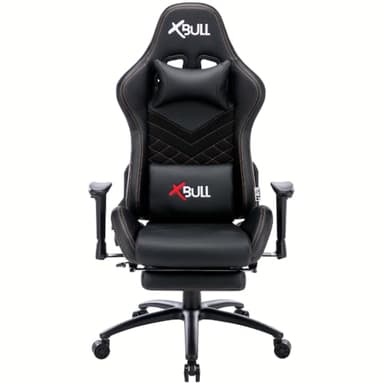 X-Bull - Sedia Gaming Ergonomica XL, Poltrona Gamer Ideale per Lavorare al PC, Sedia da Ufficio con Supporto Lombare, Reclinabile e Completamente Regolabile, Gaming Chair con Poggiapiedi in Tessuto