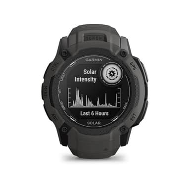 Garmin Instinct 2X Solar, Smartwatch, 50mm, Ricarica solare, Autonomia infinita, Display 1,1", Torcia LED, GPS Multi-banda, +30 app multisport, Cardio, SpO2, Pay, Connect IQ (Graphite)