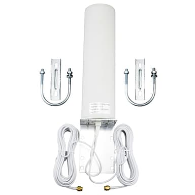 BOOBRIE Antenna 4G Esterna 10DBi Dual SMA Maschio RG174 5M Cavo WiFi ad Alto Guadagno 3G 4G LTE Omnidirezionale per Router 5GLTE Hotspot Wireless