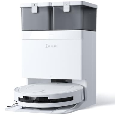 ECOVACS DEEBOT T50 OMNI Robot Aspirapolvere Lavapavimenti, (Migliorato da T30 PRO), 15000 Pa, Spazzola Laterale Estensibile e Lavapavimenti, lavaggio con acqua calda a 75 ℃, Ultrasottile 81 mm, Bianco