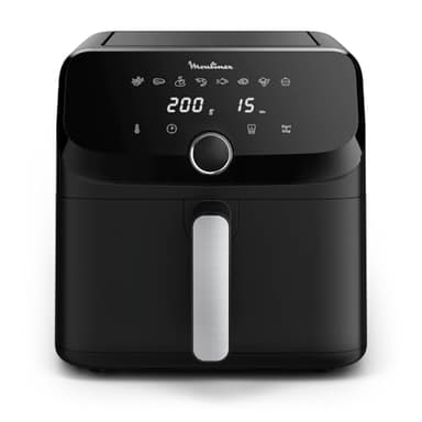 Moulinex Easy Fry Mega, Friggitrice ad Aria Versatile 7,5L/2kg per 8 Persone, 1700-2020W, Capacità Extra-Large, 9 Programmi di Cottura, Esperienza Personalizzata con My Moulinex, Colore Nero, EZ8558