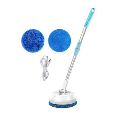 ZVD Lucidatrice Elettrica per Pavimenti, Lavapavimenti, Lavapavimenti a Secco e Bagnato, Lucidatrice Pavimenti, Ricaricabile, per Finestre, Soffitti, Auto, Appendere Quadri, Bag, Blu (Bianco)