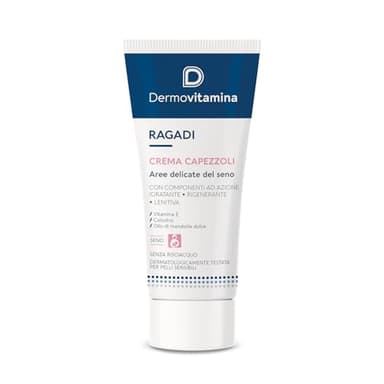 Dermovitamina Elle Ragadi Seno - Crema Idratante e Lenitiva - per Capezzoli Irritati e Doloranti - Olio di Mandorle, Vitamina E e Colostro - Sicura per Mamma e Bambino, 30ml (Il pacchetto può variare)