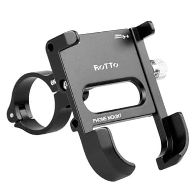 ROTTO Porta Cellulare da Bici Supporto Telefono Moto 360°Rotabile Alluminio Universale