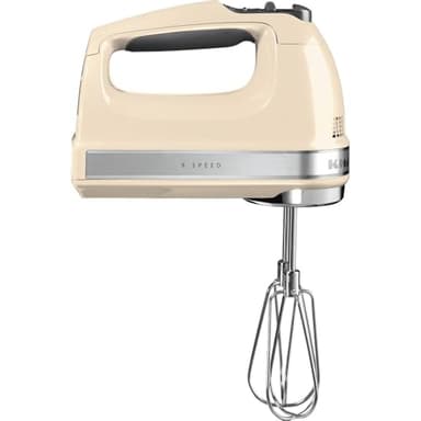 KitchenAid Sbattitore elettrico 9 velocità - Indicatore LED - 4 accessori lavabili in lavastoviglie - Crema