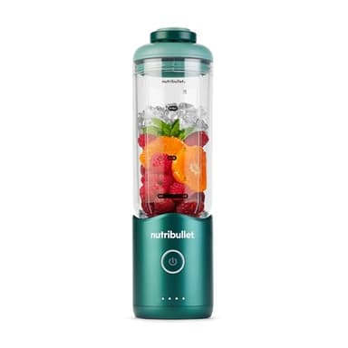 Nutribullet Flex 590ml - Frullatore Portatile mini per Smoothie con Manico e Tappo a Beccuccio, Tritatutto Multifunzione, Tritaghiaccio, USB-C, Bicchiere BPA-Free, Facile da Pulire, Verde (NBP013GR)