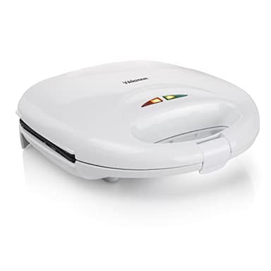 Tristar Tostiera – Piastre grill – Coperchio con bloccaggio – 750 W – Rivestimento antiaderente – Facili da pulire – Con chiusura di sicurezza – SA-3050