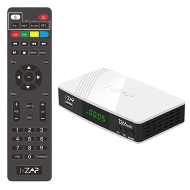 i-ZAP T366 - Decoder Digitale Terrestre 2026 DVB-T2 con Telecomando incluso. Presa HDMI, SCART, USB, ETHERNET