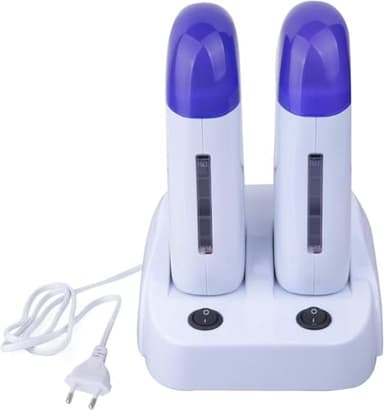 SQUADO - 2 Manipoli Scaldacera A Rullo Per Stick Ceretta Professionale Da 40 W, Depilazione Duratura con Ceretta a Rullo