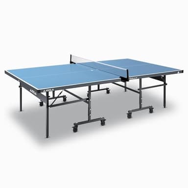 JOOLA Rally Outdoor Tavolo da Ping Pong Professionale, Superficie Composita in Alluminio 6 mm, Resistente alle Intemperie, Pieghevole, Blu, 274 x 152,5 x 76 cm