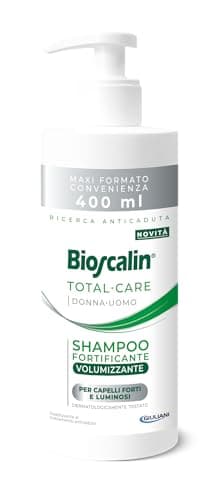 Bioscalin TOTAL•CARE Shampoo Fortificante e Volumizzante, Favorisce il Benessere dei Capelli e del Cuoio Capelluto per Donna e Uomo, Uso Quotidiano, 400ml