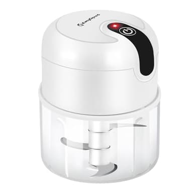 EASYSPEED Frullatore Tritatutto Tritacarne Elettrico Chopper Batteria Ricaricabile USB Type-C Portatile,Adatto Per Cucina A Base Di Carne,Frutta E Verdura,In Cucina,Bianco
