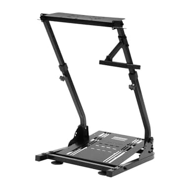 Dettchan Cavalletto volante pieghevole nero per bici da corsa per gaming, altezza regolabile: 56-78 cm, per sale giochi, luoghi di intrattenimento, studio personale