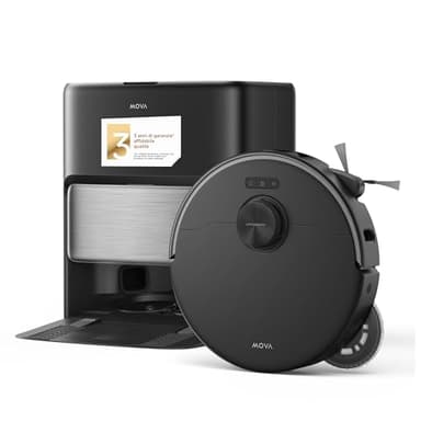 Mova P70 Pro Ultra Robot Aspirapolvere, 30.000 Pa, Motore 260 giri/min, Pressione Verso il basso 12 N, Spazzola Laterale e Mocio Flessibili ed Estensibili, Pannello di Asciugatura PTC JetSpray 100 °C