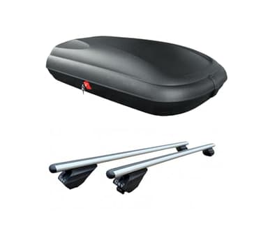 BOX BAULE da Tetto AUTO da 320 LITRI (cm. 132x 78 x H 34,5) + BARRE PORTATUTTO PORTAPACCHI PORTABAGAGLI Specifiche per PANDA 312-319 dal 2012 in poi - 60132 + 9711 + A3100