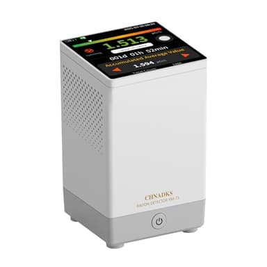 CHNADKS RM-73 Rilevatore di radon, con allarme sonoro e visivo, schermo LCD a colori touch, per il monitoraggio a lungo termine della concentrazione di radon in casa o in cantina, in Bq/m³ o pCi/L