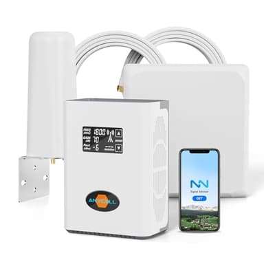 ANYCALL Amplificatore Segnale Cellulare per la Casa sulla Banda 1, 3, 7, 20, Ripetitore Segnale Cellulare per Casa Ufficio, 5G 4G LTE 3G GSM Ripetitore per TIM Illid Wind Tre, Touchscreen LCD