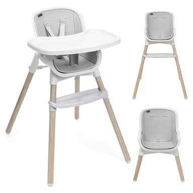 Chicco Zest Plus Seggiolone Evolutivo Pappa per Bambini da 6 mesi a 40 Kg, Richiudibile e con Seduta Lavabile, Con Imbottitura inclusa, Cintura a 5 Punti e Vassoio Rimovibile, Leggero, Compatto